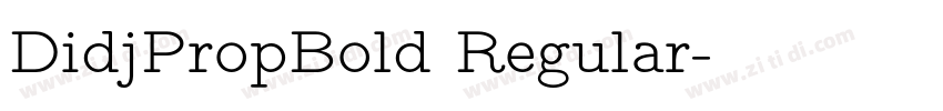 DidjPropBold Regular字体转换
